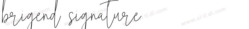 brigend signature字体转换